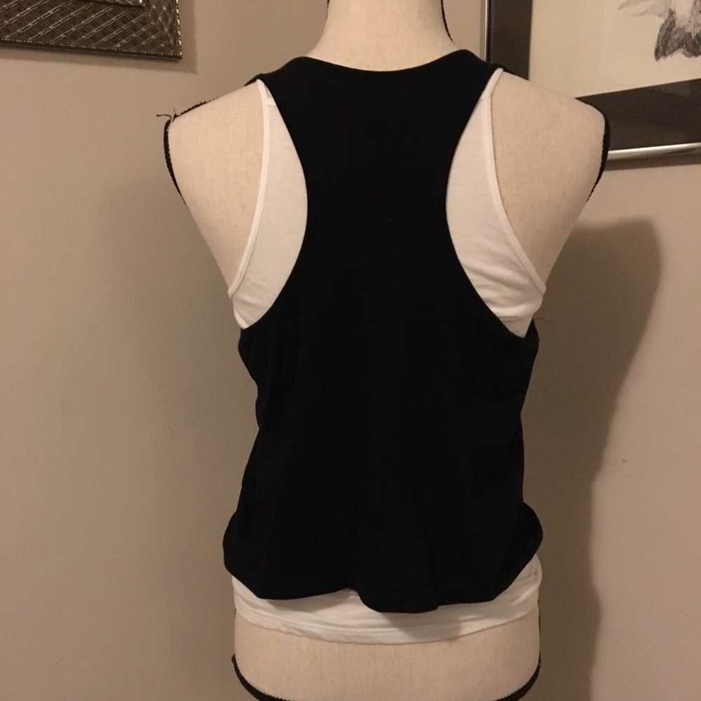 Embellished Blk/Wht Tank Top - Picture 4 of 6